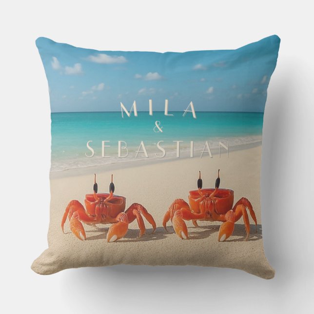 Mila & Sebastian – Custom Outdoor Pillow (Front)