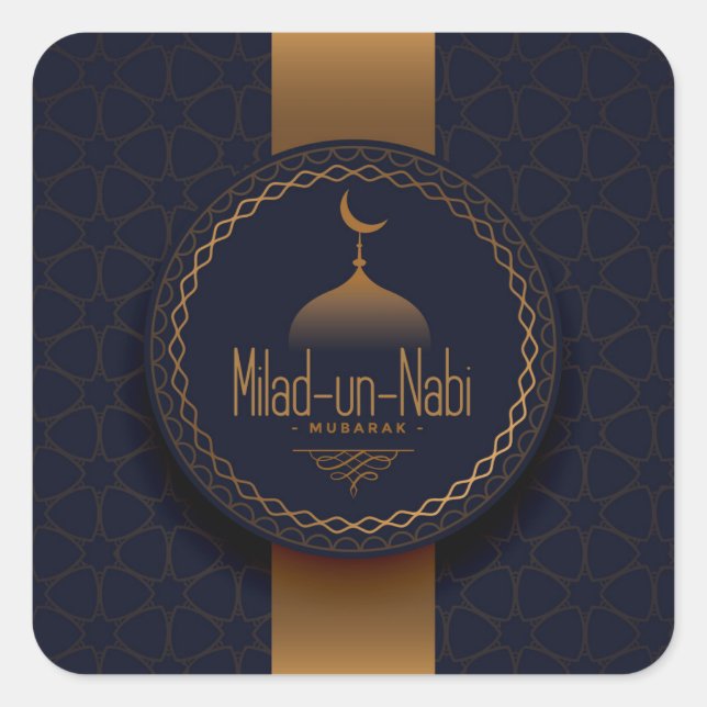 Milad Un Nabi Mubarak Square Sticker (Front)