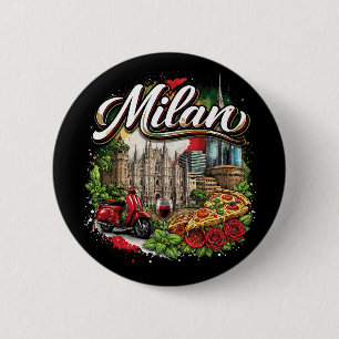 Milan 6 Cm Round Badge