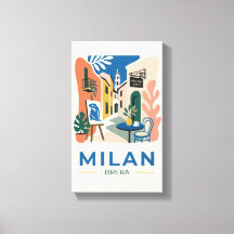 Milan Brera Art Travel Poster - Italy Gift Idea