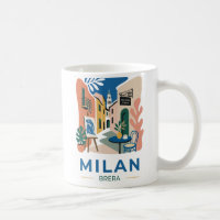 Milan Brera Italy Art Travel Poster Coffee Mug