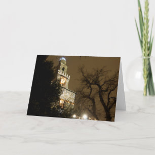 Milan Castle at Christmas Holiday Card