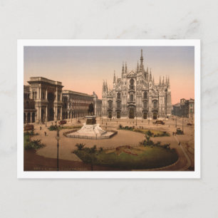 Milan Cathedral and Piazza, Lombardy, Italy Postcard