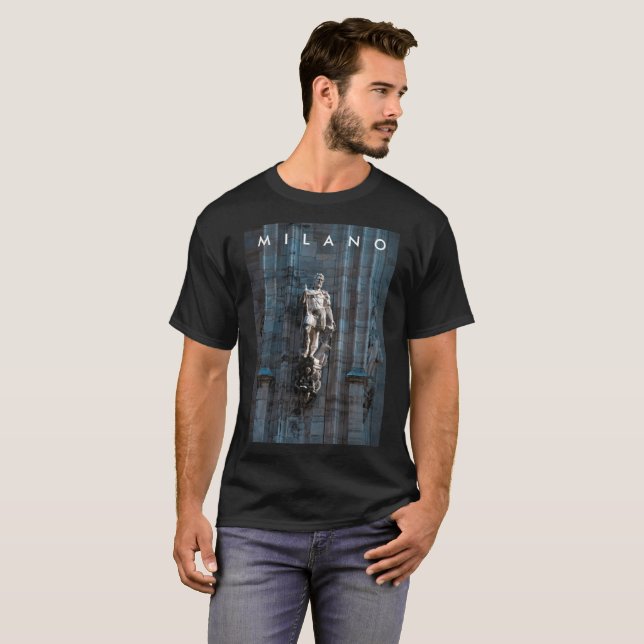 Milan Cathedral dome statue architecture monument T-Shirt (Front Full)