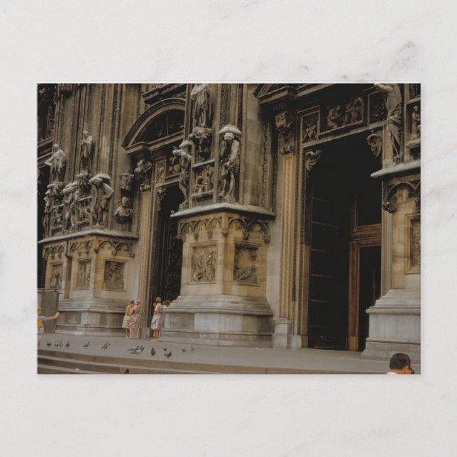 Milan Cathedral entrance Postcard (Front)