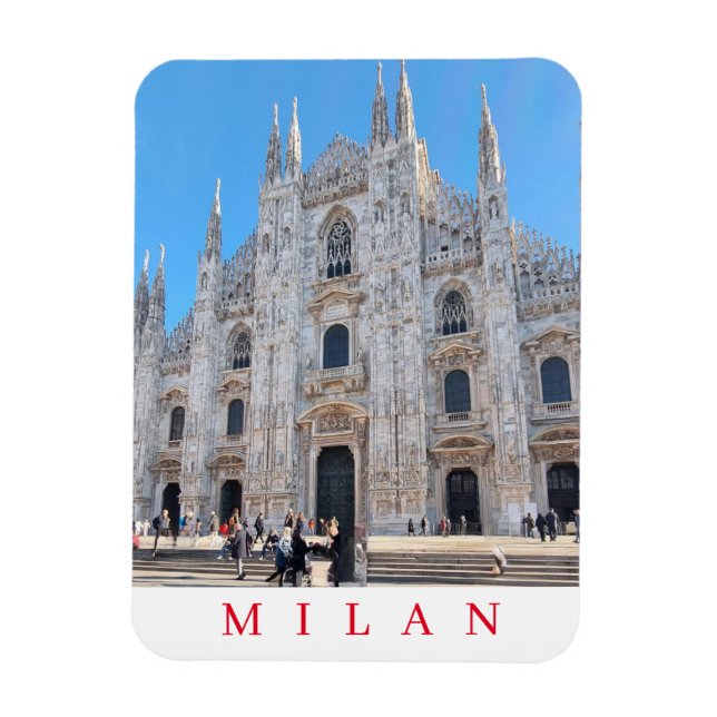 Milan Cathedral view fridge magnet (Vertical)