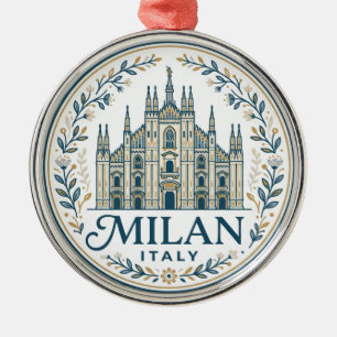 Milan Duomo Italy Metal Tree Decoration
