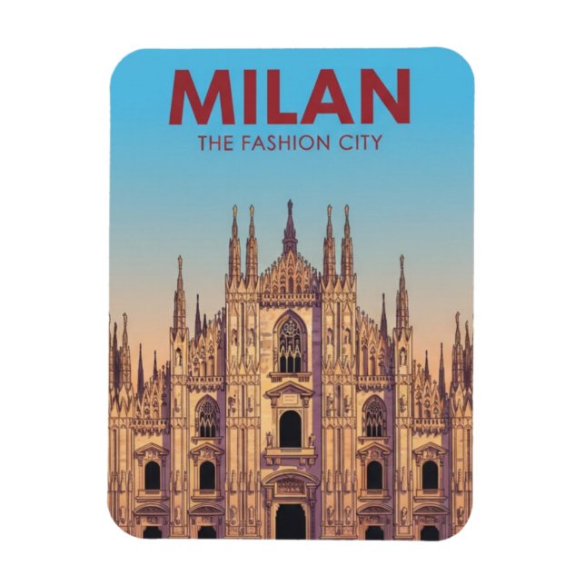 Milan Duomo Luggage Tag Magnet (Vertical)