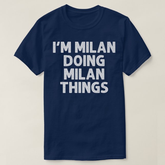 MILAN Gift Doing Name Things Funny Personalised Jo T-Shirt (Design Front)