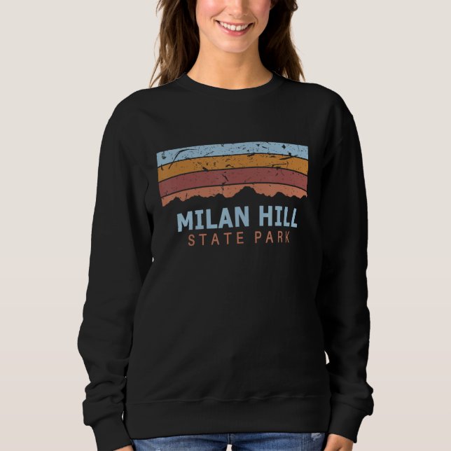 Milan Hill State Park New Hampshire Retro Cool Sweatshirt (Front)