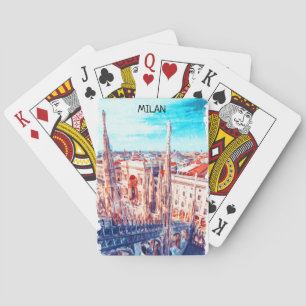 Milan Italy Cathedral Painting Playing Cards