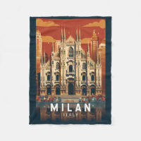 Milan Italy Duomo di Milano Travel Art Vintage