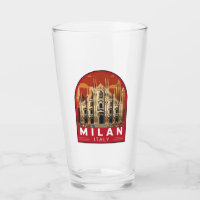Milan Italy Duomo di Milano Travel Art Vintage