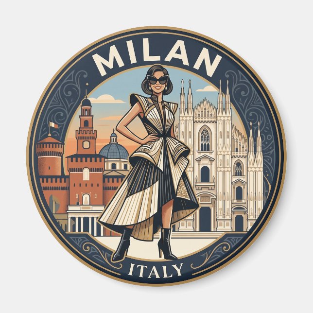 Milan Italy Magnet (Front)