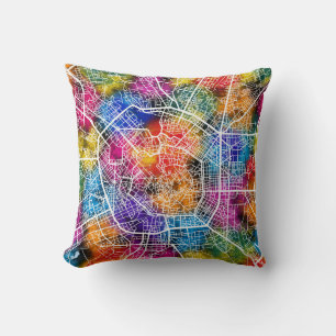 Milan Italy Map Cushion
