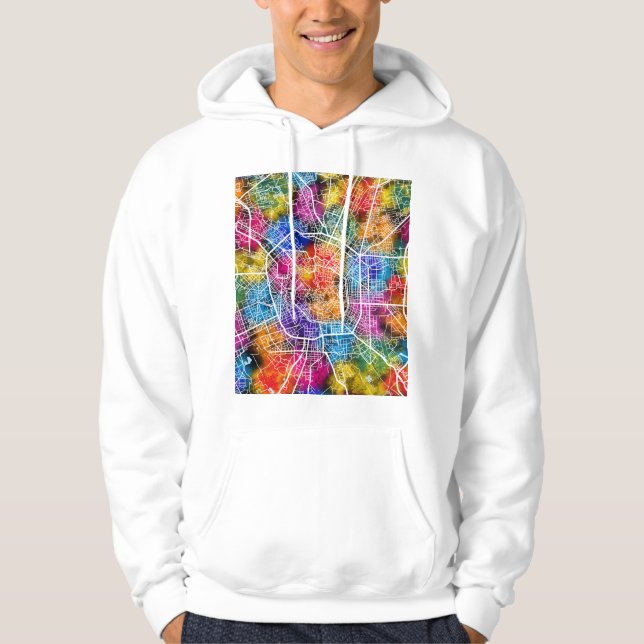 Milan Italy Map Hoodie (Front)