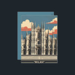 Milan Italy Travel Art – Duomo Cathedral City  Holiday Postcard<br><div class="desc">Send a touch of Italy with this elegant Milan travel postcard featuring the iconic Duomo di Milano. This stunning artwork captures the grandeur of Milan’s Gothic cathedral set against a dreamy sky of soft pink clouds and vibrant architectural details. Perfect for travel lovers, architecture enthusiasts, or anyone who appreciates European...</div>
