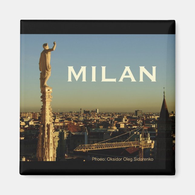 Milan Italy Travel Photo Souvenir Fridge Magnets (Front)