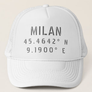 Milan Latitude Longitude Trucker Hat