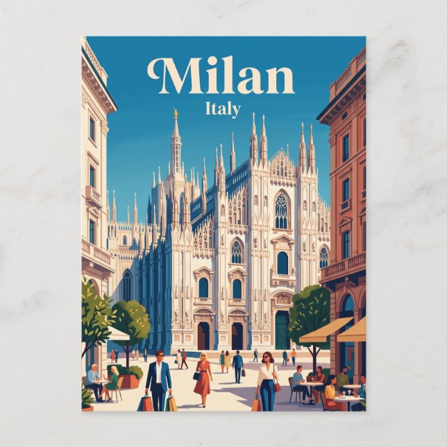 Milan, Lombardy, Italy Postcard (Front)