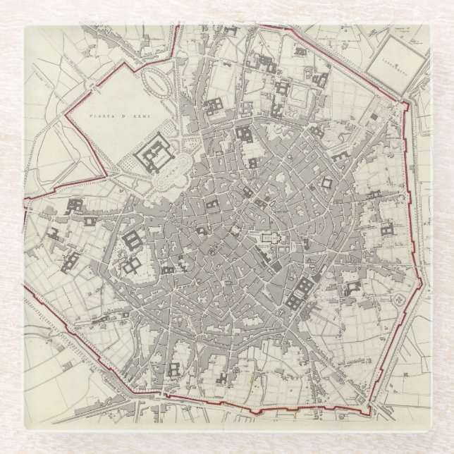 Milan Milano Glass Coaster (Front)