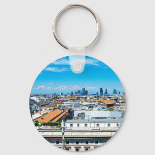 Milan skyline key ring