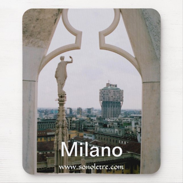 Milan Skyline Panorama Mousepad (Front)