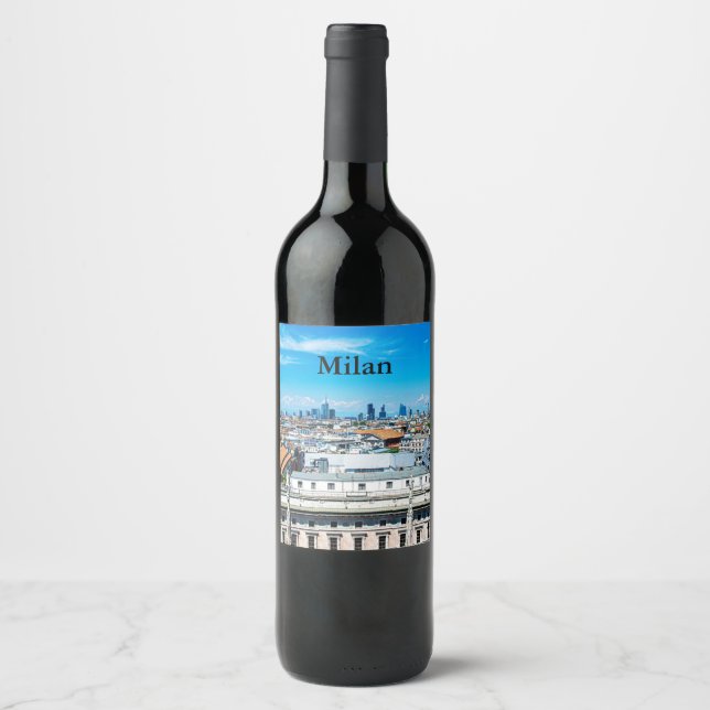 Milan skyline wine label (Front)