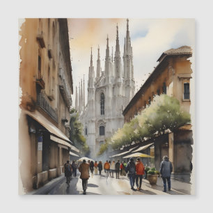 Milan watercolor art