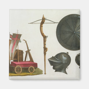 Milanese chariot, crossbow and armour, plate 17 fr magnet