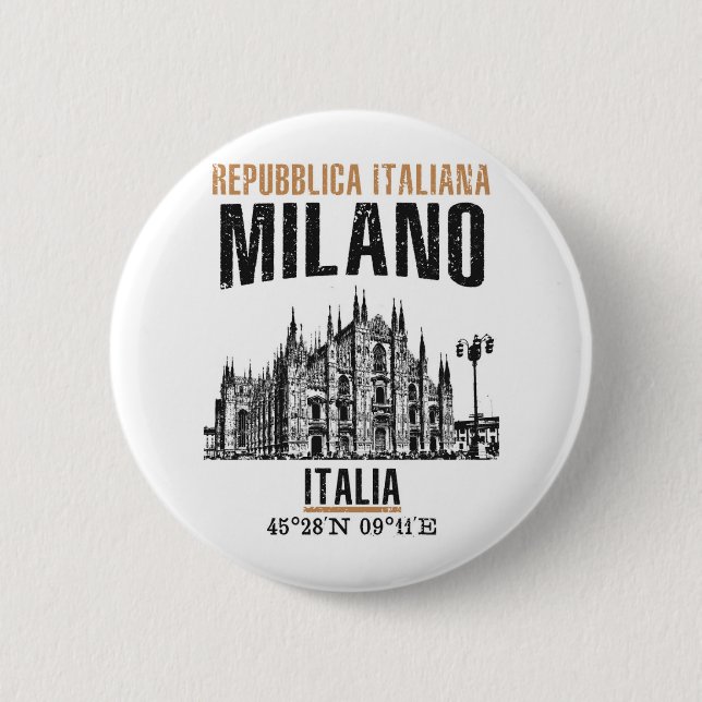 Milano 6 Cm Round Badge (Front)