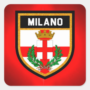 Milano Flag Square Sticker