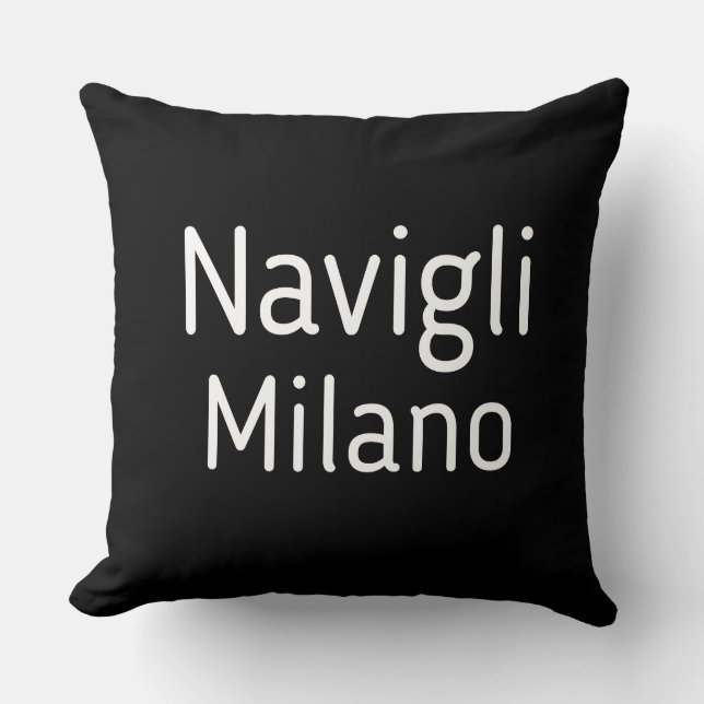 Milano Italien Navigli T-Shirt Cushion (Front)