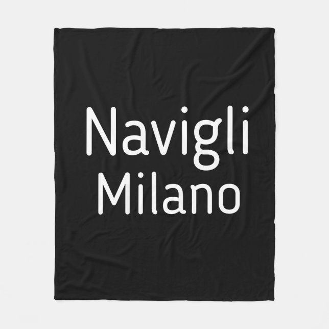 Milano Italien Navigli T-Shirt Fleece Blanket (Front)