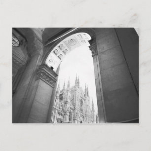 Milano Italy, Galleria View of the Duomo Postcard