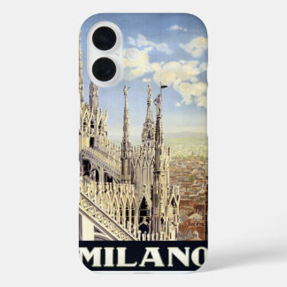 Milano Italy Gothic Cathedral Duomo Vintage Travel iPhone 16 Case