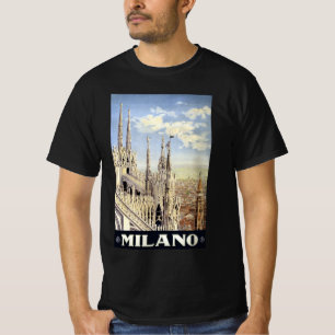 Milano Italy Gothic Cathedral Duomo Vintage Travel T-Shirt