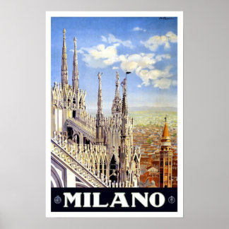 Milano Italy Travel Poster