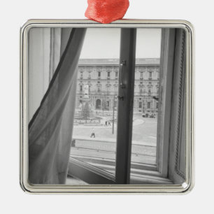 Milano Italy, View from La Scala Opera Window Metal Tree Decoration