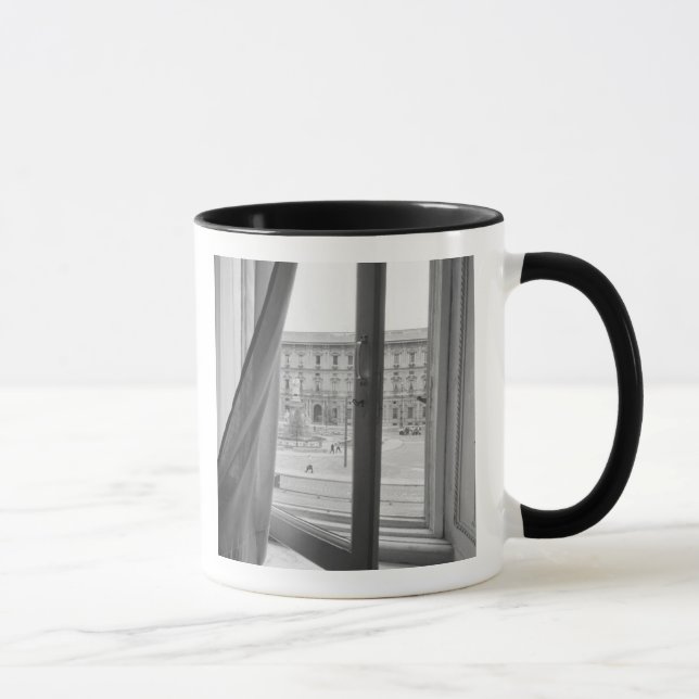 Milano Italy, View from La Scala Opera Window Mug (Right)