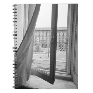 Milano Italy, View from La Scala Opera Window Notebook