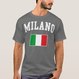 Milano Milan Italy Italiano Italia Italian Flag T-Shirt