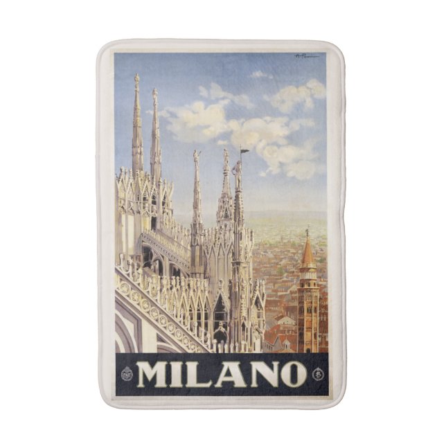 Milano Milan Italy Vintage Travel bath mats (Front Vertical)