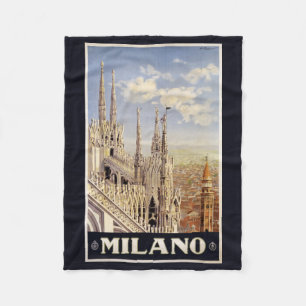 Milano (Milan) Italy vintage travel fleece Blanket