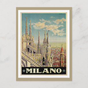 Milano Milan Italy Vintage Travel Postcard