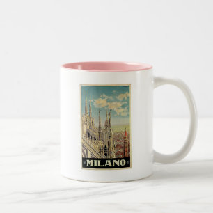 Milano Milan Italy Vintage Travel Two-Tone Coffee Mug