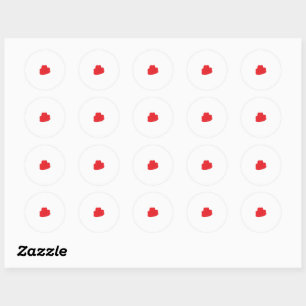 Milano Red, Rose Madder heart Design Sticker