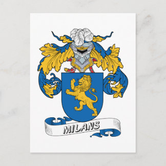 Milans Family Crest Postcard