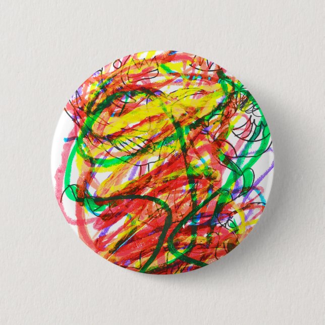 Mila's Basquiat inspired art 6 Cm Round Badge (Front)