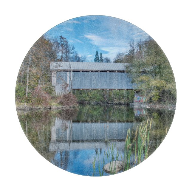 Milby Covered Bridge Cutting Board (Front)